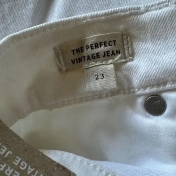Madewell The Perfect Vintage Jean Tile White | High-Rise Straight Leg | Size 23 - Picture 5 of 11